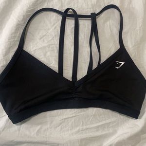 GYMSHARK MINIMAL SPORTS BRA IN BLACK SIZE MEDIUM